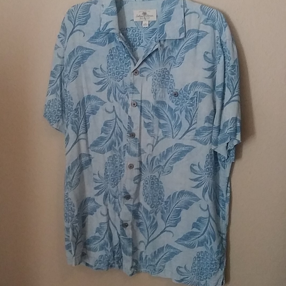 Washable Silk Hawaiian Print Shirt Size XL